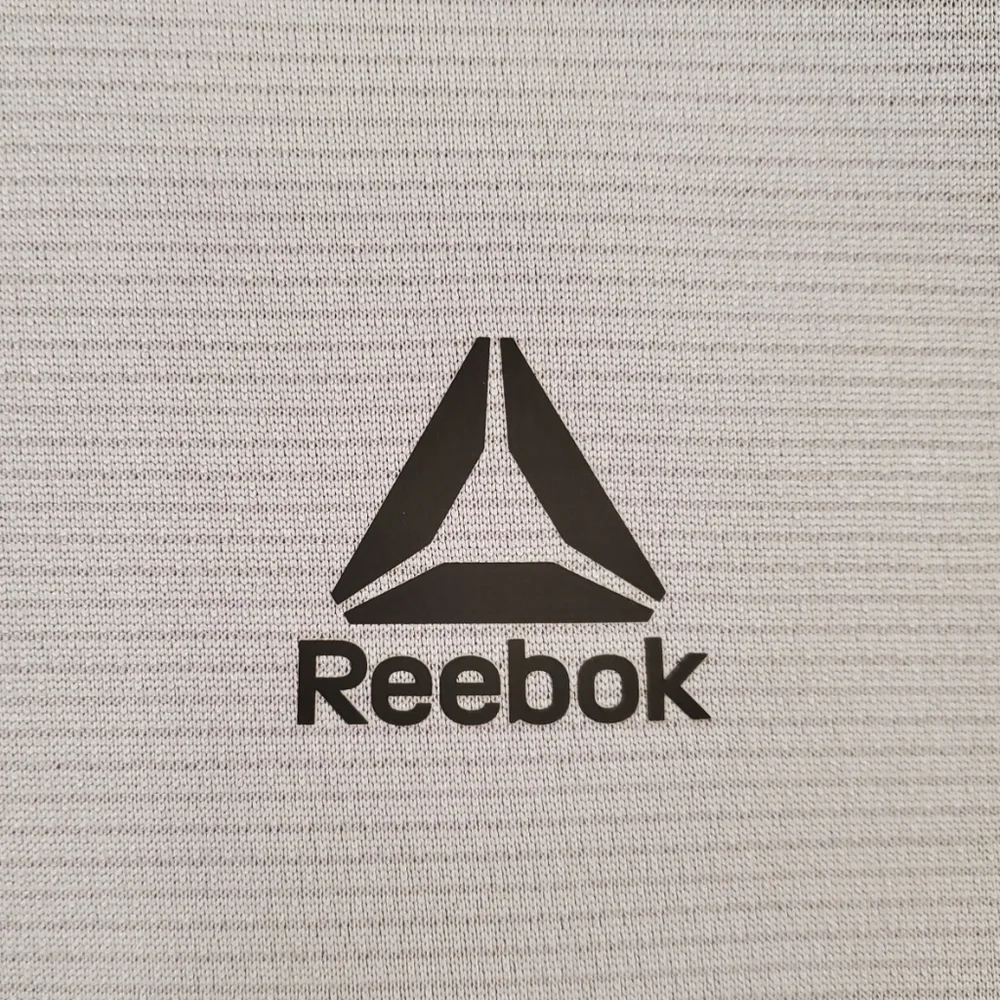 Reebok Mens Gray Short Sleeve Polo Shirt Size Large